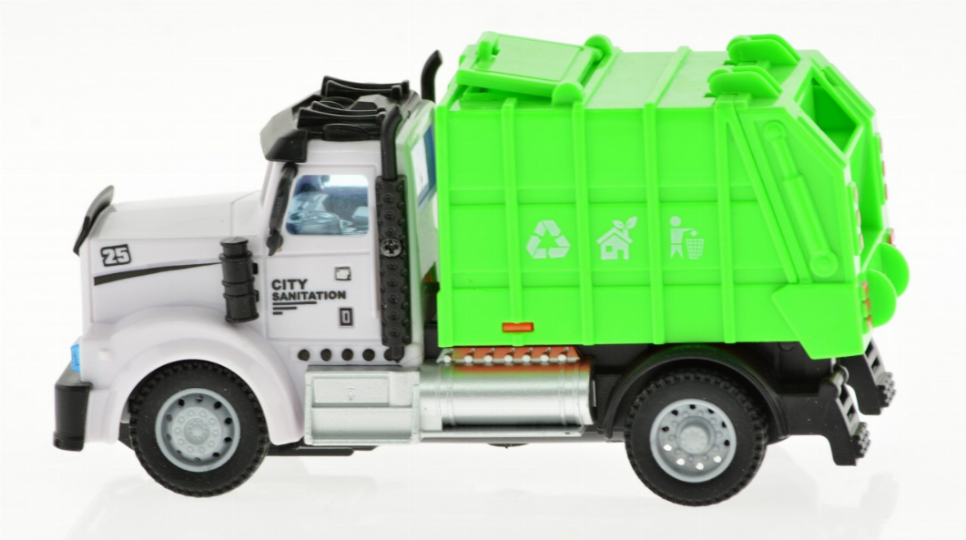 2.4G 1:64 scale RC Garbage Truck with lights and sound