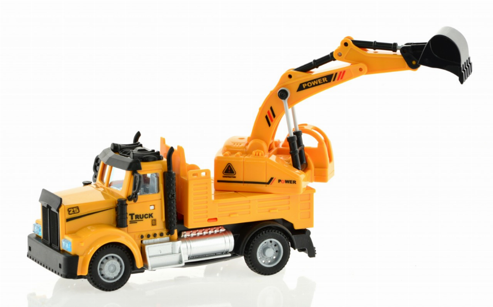 2.4G 1:64 scale RC Engineering Excavator Truck with lights and sound