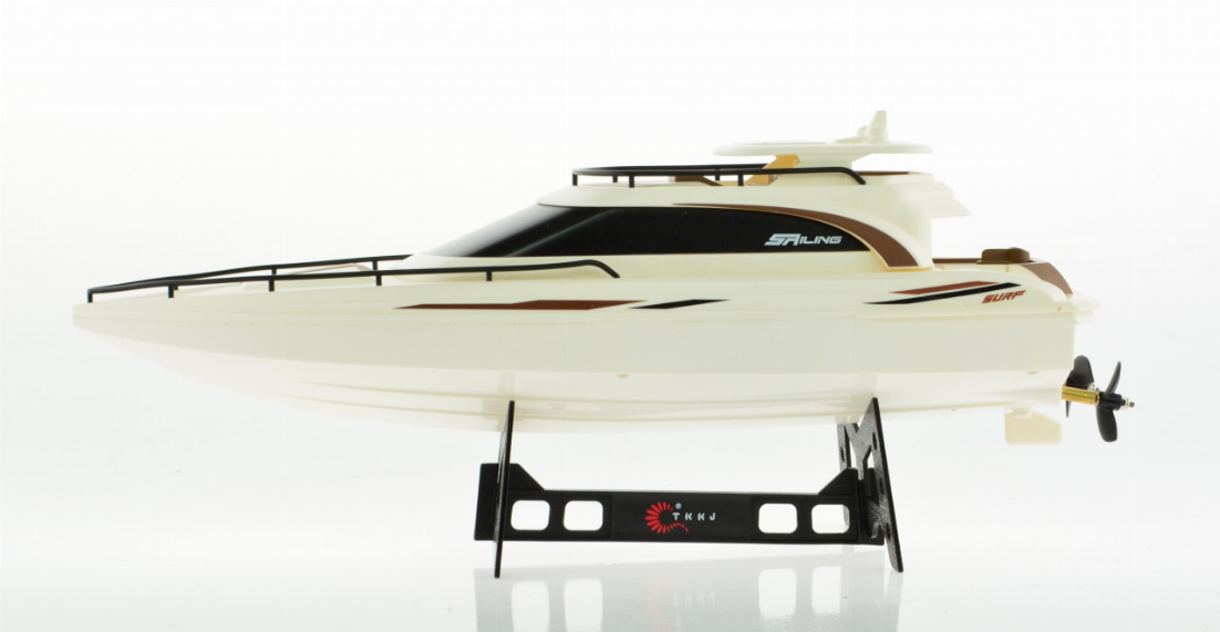 Luxury Rc Yacht With 2 Motors 2.4 Ghz And Rechargeable Batteries