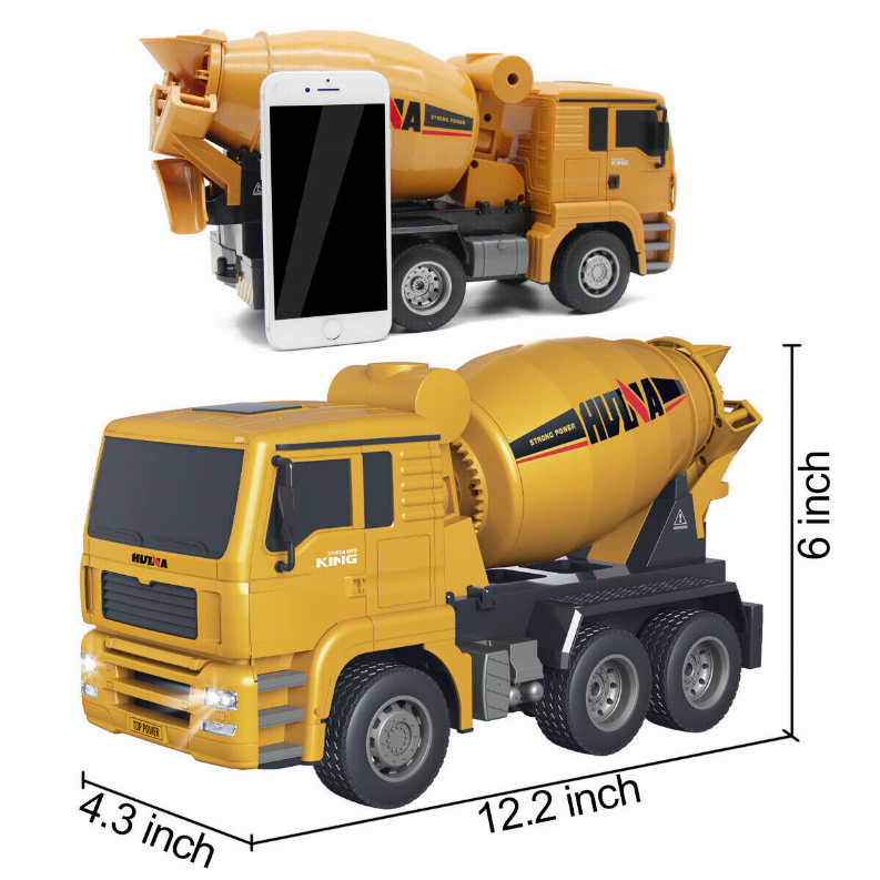 2.4G 1:18 6Ch RC Cement Mixer Truck