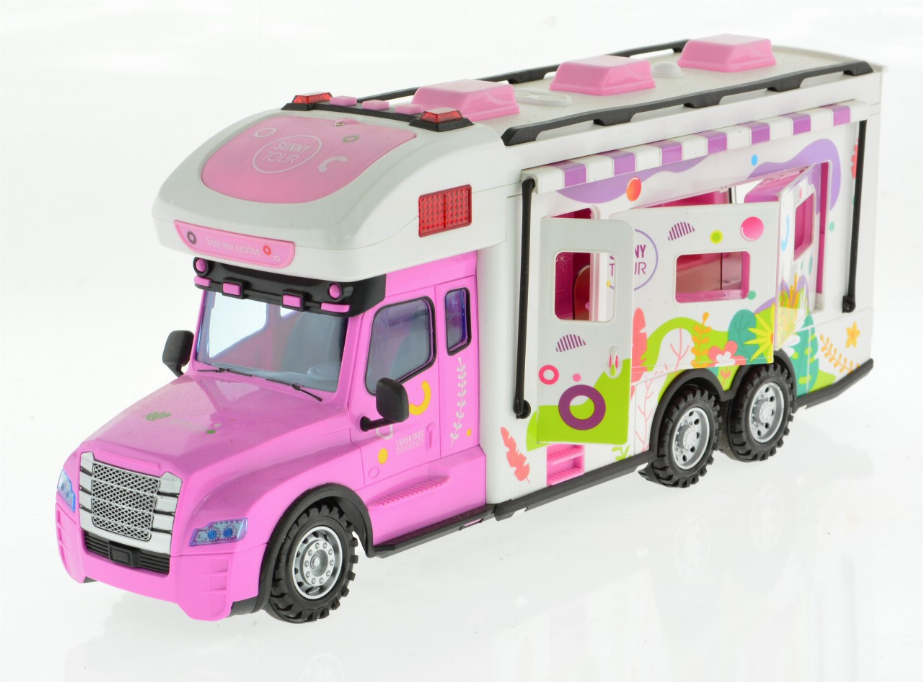 2.4G Pink Rv With Lights, Sound And Accessories