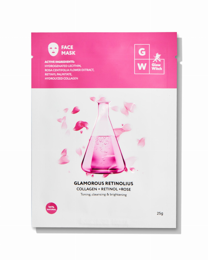Face Mask with Collagen & Rose Flower Extract