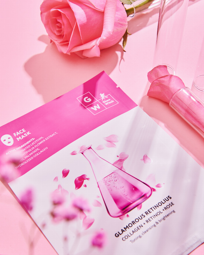 Face Mask with Collagen & Rose Flower Extract