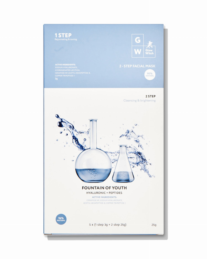 Two-Step Facial Mask with Peptides & Hyaluronic Acid (Pack of 5)