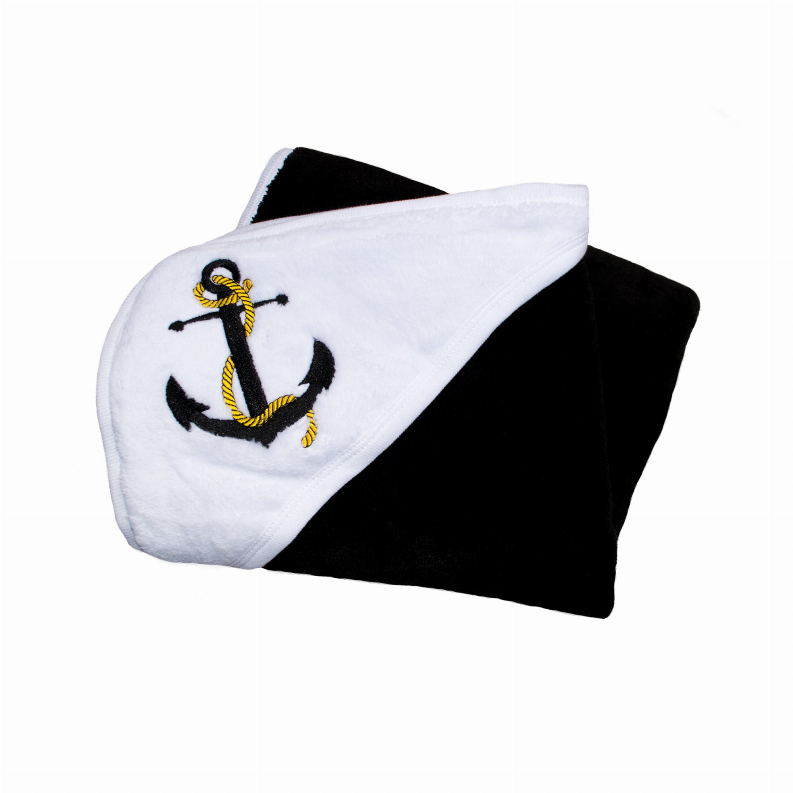Plush Navy Baby Blanket