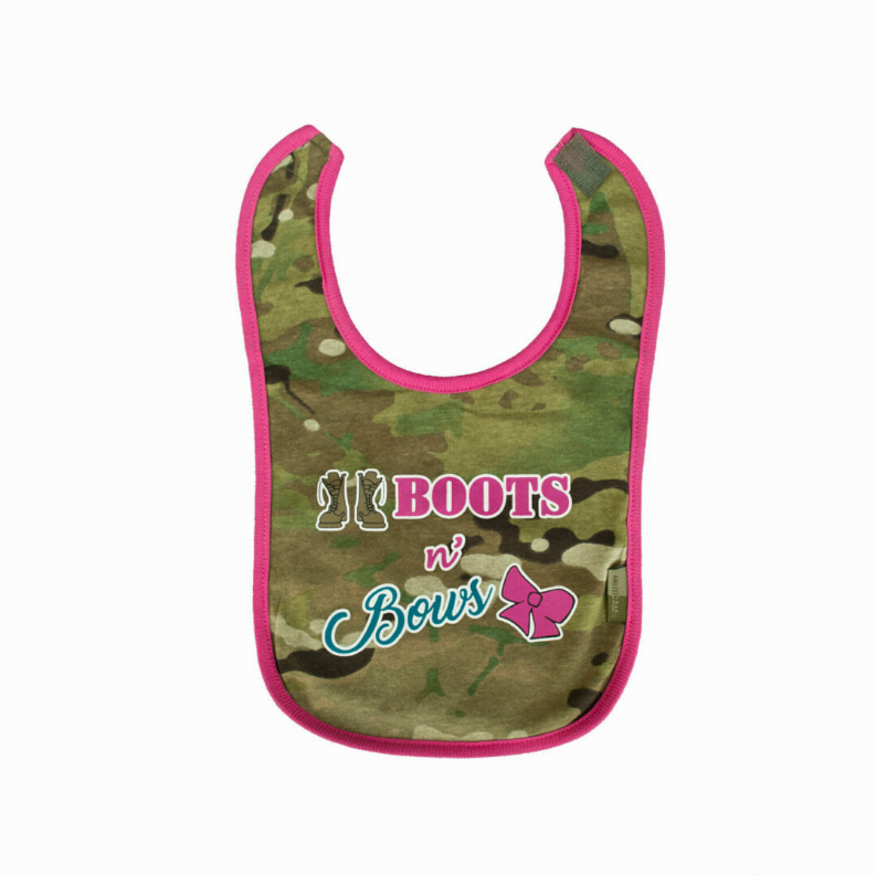 Boots and Bows Baby Bib