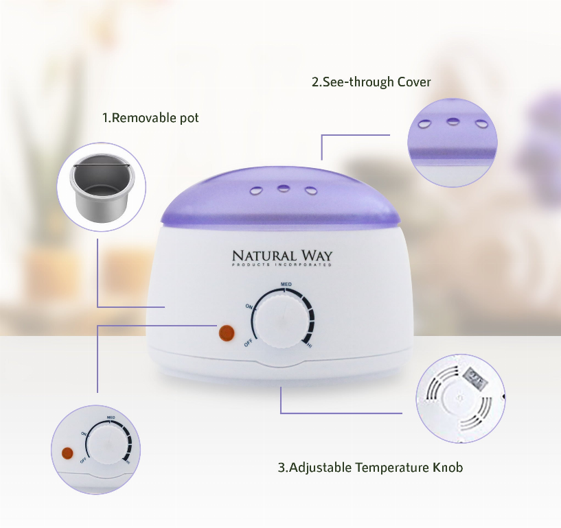 Natural Way Hard Wax: Face & Body Waxing | Professional Hard Wax Warmer Kit All Formulas