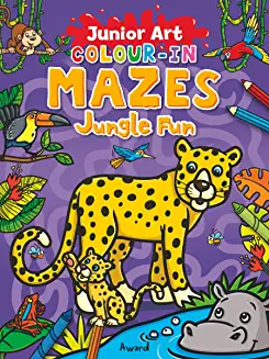 Junior Art COLOUR-IN MAZES - Jungle fun