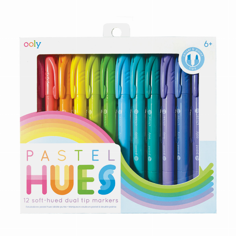Pastel Hues Markers - Set of 12