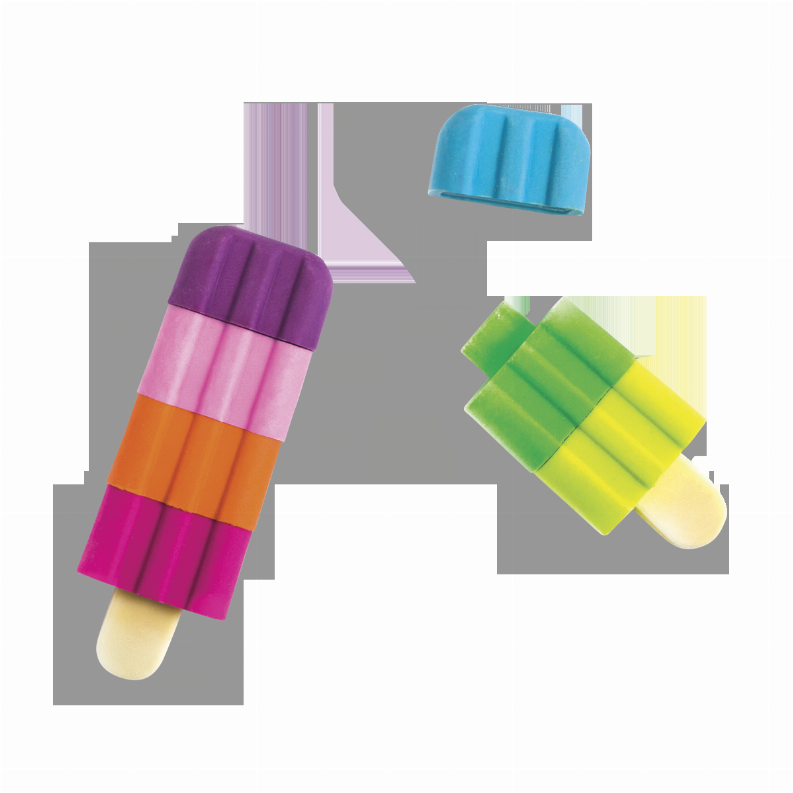 Icy Pops Scented Puzzle Erasers - Set of 4