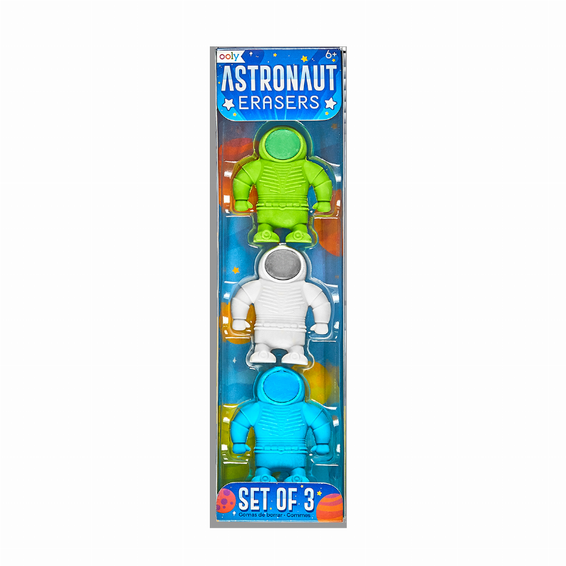 Astronaut Erasers - Set of 3