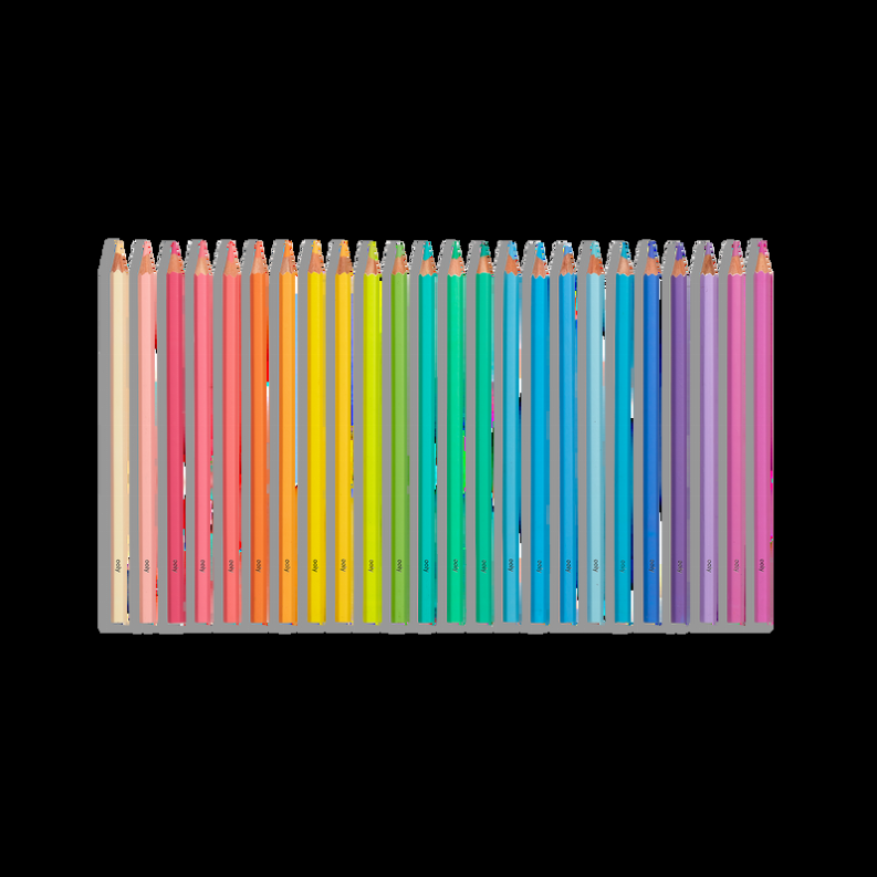 Pastel Hues Colored Pencils - Set of 24