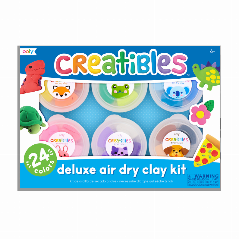 Creatibles D.I.Y. Air-Dry Clays Kit (Set of 24 Colors + 3 Tools)