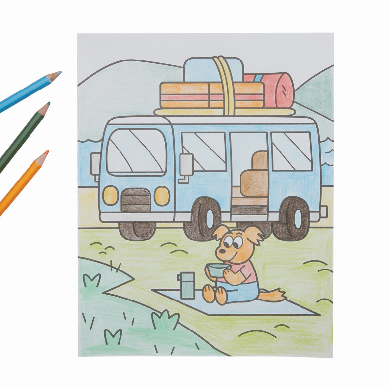 Color-In' Book: Movin' & Shakin' (8" x 10")