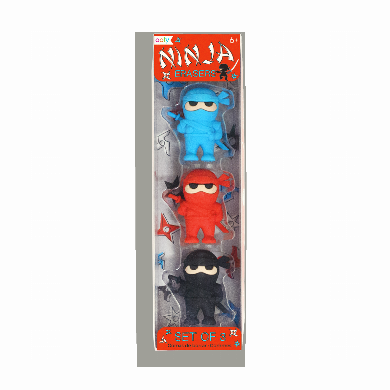 Ninja Erasers - Set of 3