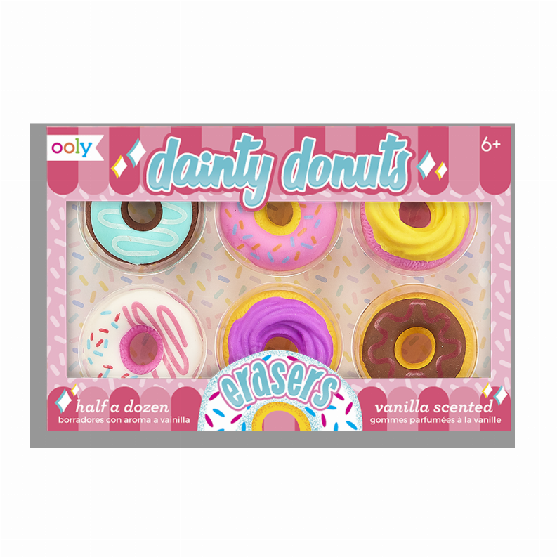 Dainty Donuts Scented Erasers - Set of 6