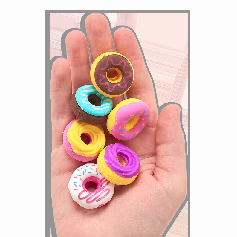 Dainty Donuts Scented Erasers - Set of 6