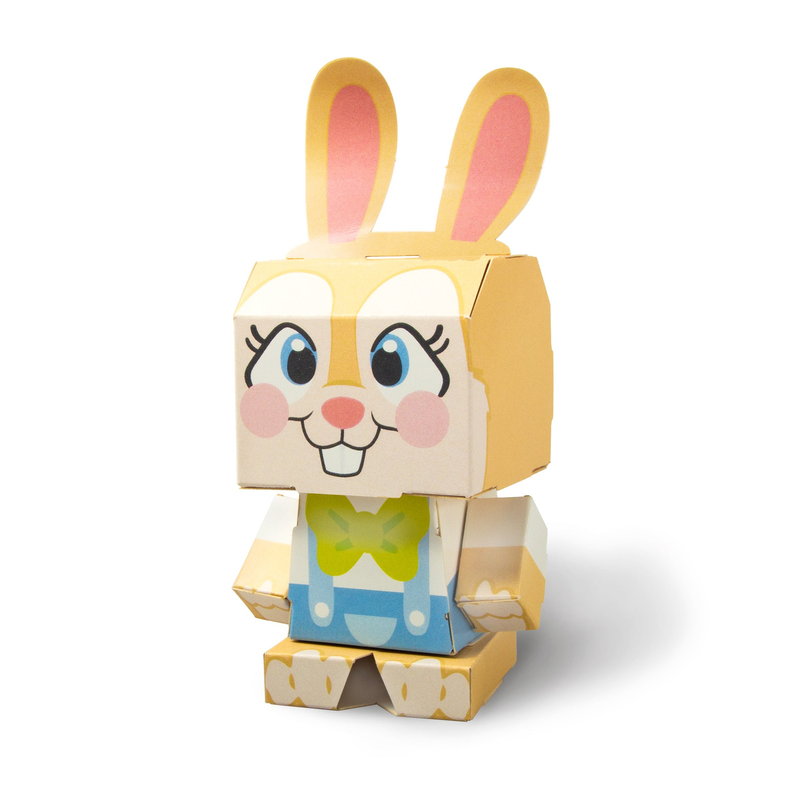 CUBLES 2022 Springy the Easter Bunny 3D Paperboard Constructable | Build-Your-Own, Ages 6 and Up  - 100% Recyclable