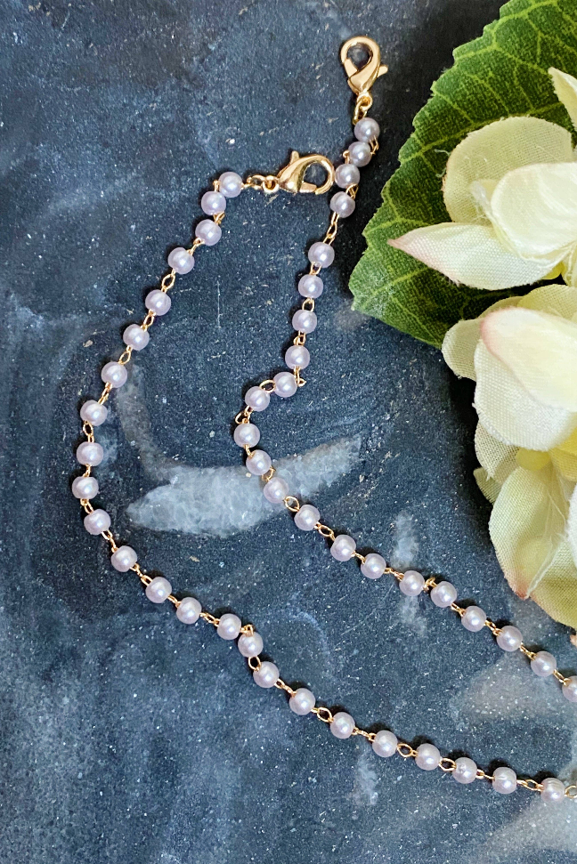 Pearl Beads Mask Chain
