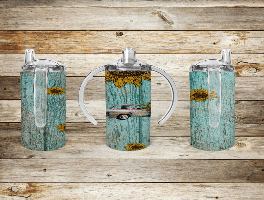 Sunflower/Car Kid Sippy Cup