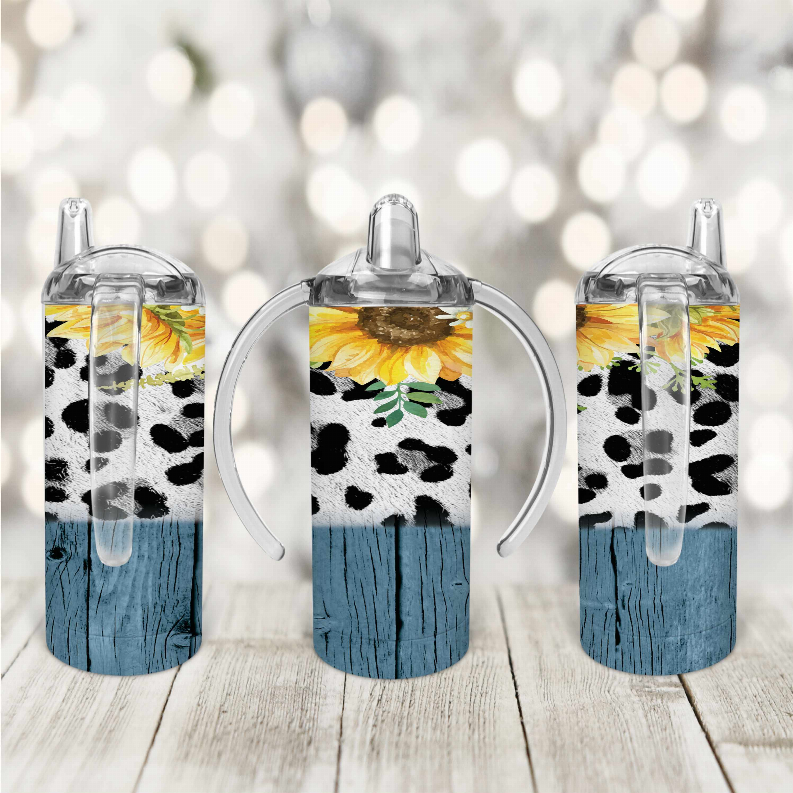 Sunflower/Animal Patterns Kid Sippy Cup