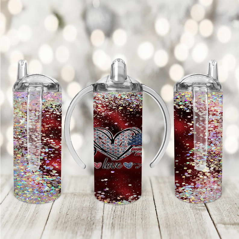 Love/Glitter/Red Kid Sippy Cup