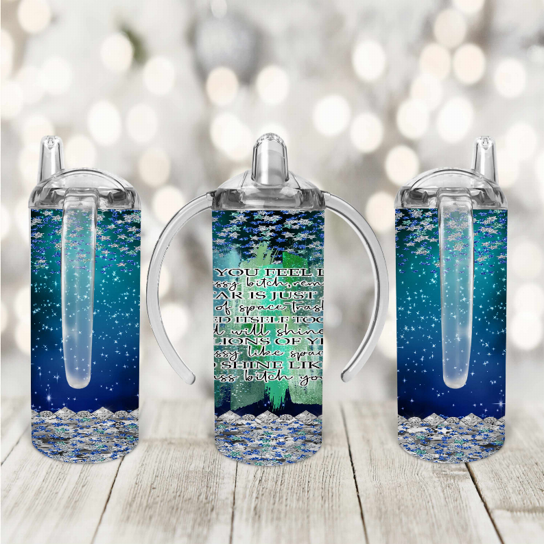 Glitter/Star/Blue/Silver Kid Sippy Cup
