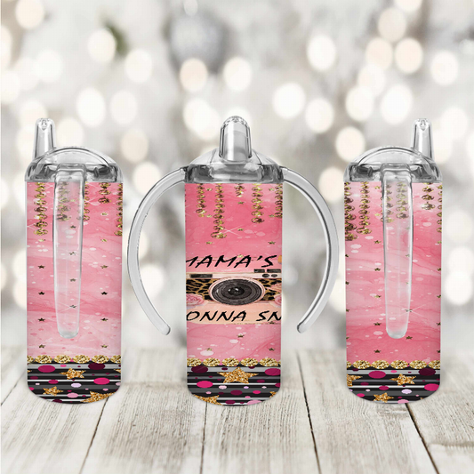 Camera/Glitters/Pink Kid Sippy Cup