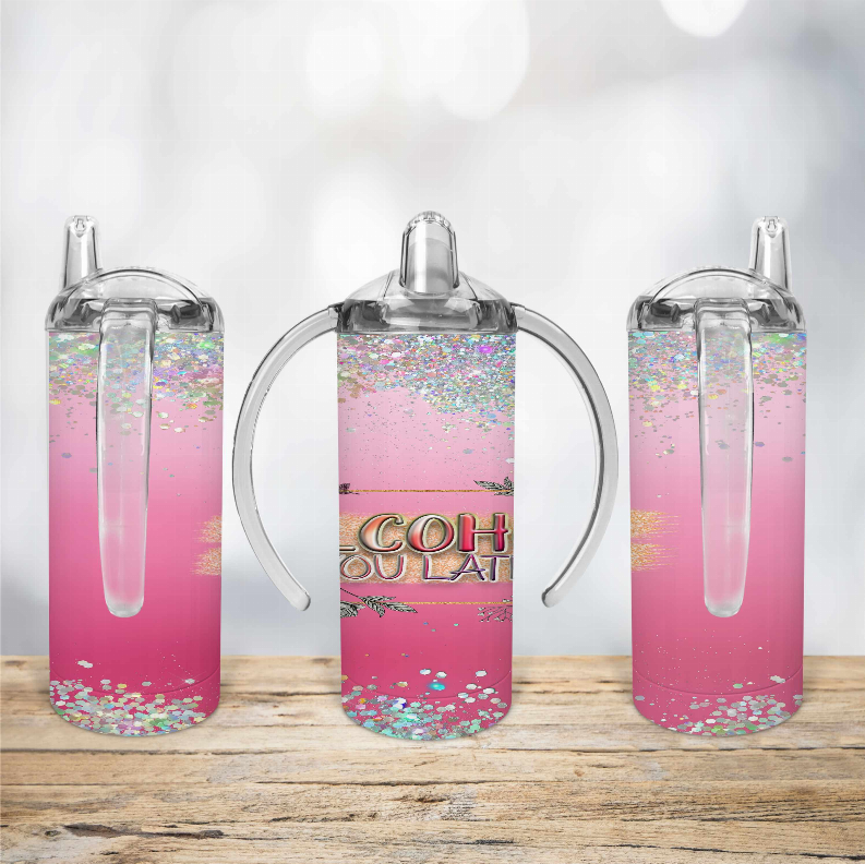 Pink/Glitters Kid Sippy Cup