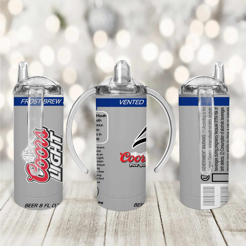 Coors Light/Beer/Silver Kid Sippy Cup