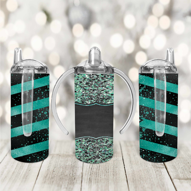Green/Black/Glitters Kid Sippy Cup