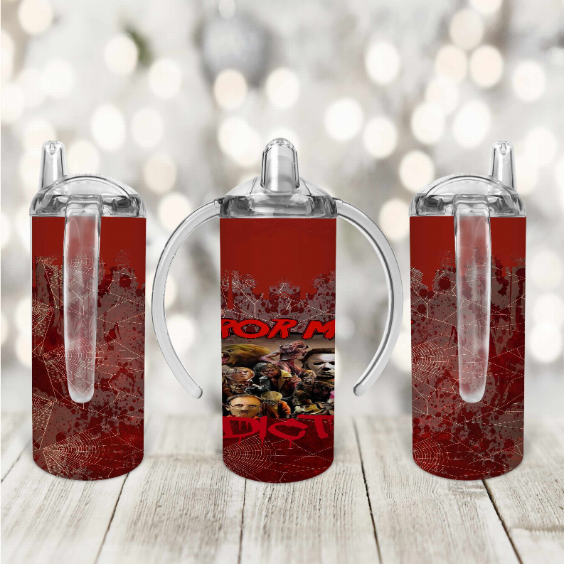 Red/Scary Characters Kid Sippy Cup