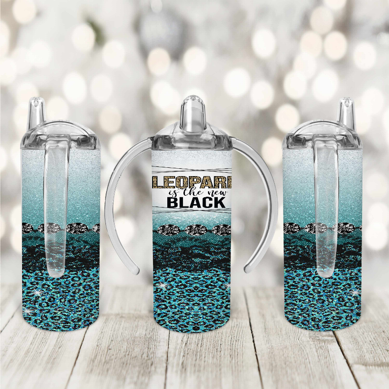 Leopard Is The New Black/Blue Kid Sippy Cup
