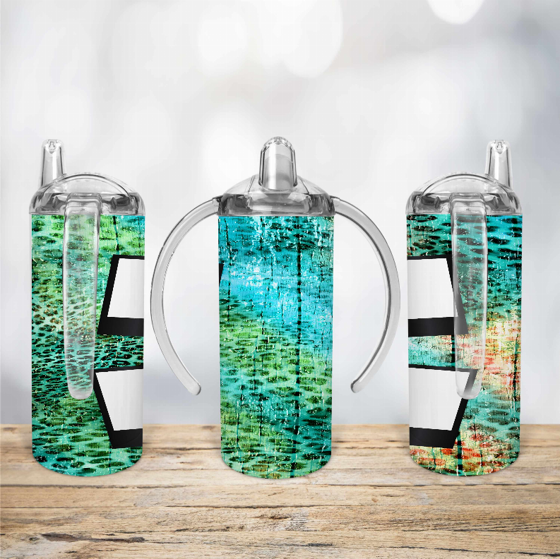 Animal Print/Green Kid Sippy Cup