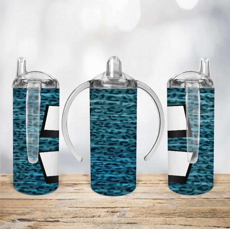 Animal Print/Dark Blue Kid Sippy Cup