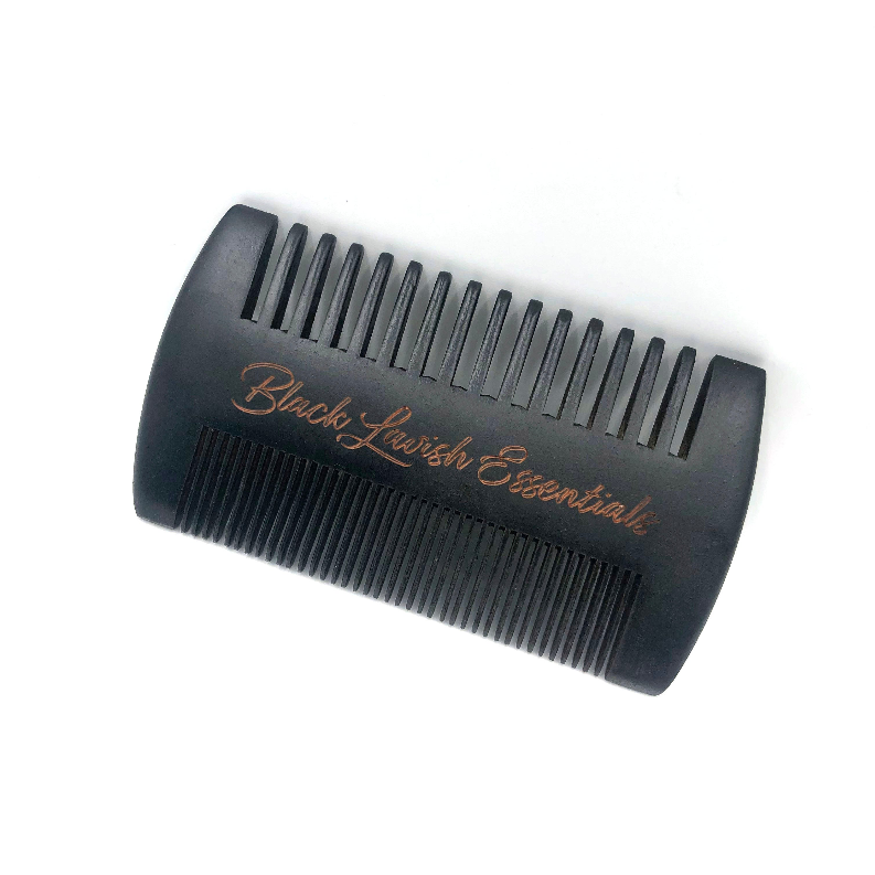 2-in-1 Wooden Beard Comb | Anti-Breakage for Full Beards | Engraved Peachwood