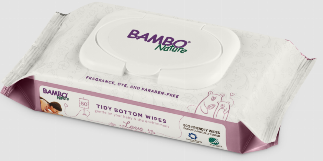 Bambo Nature Tidy Bottom - Wet Wipes - 50 pack