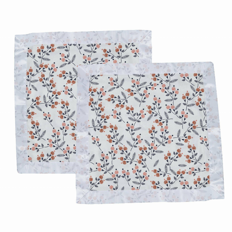 Dahlia Floral Bamboo Muslin Security Baby Blankie