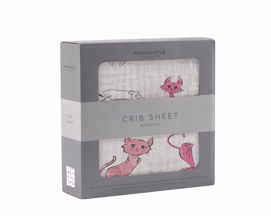 Playful Kitty Crib Sheet