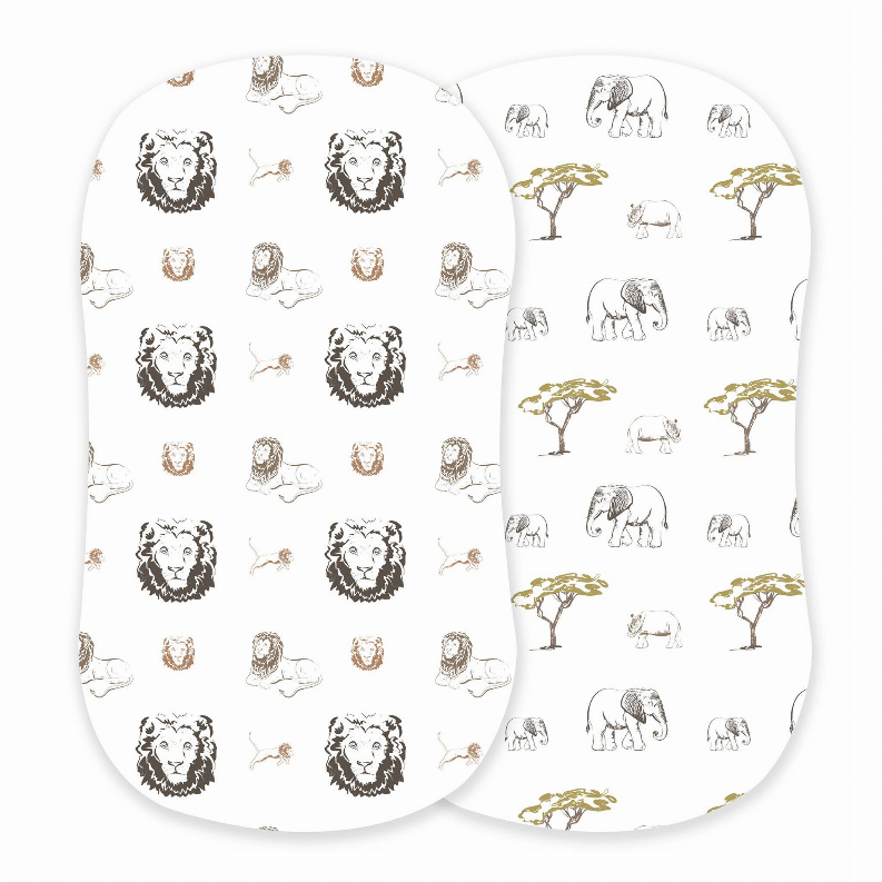 Hear Me Roar Lion, Rhinos & Elephants Changing Pad/Bassinet