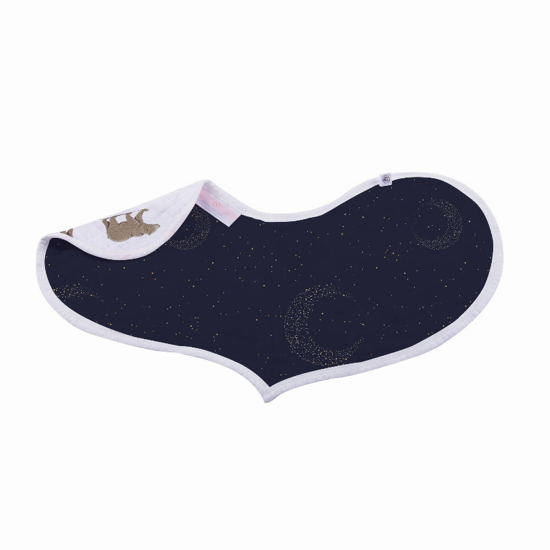 Goodnight Bear Bamboo Heart Bib