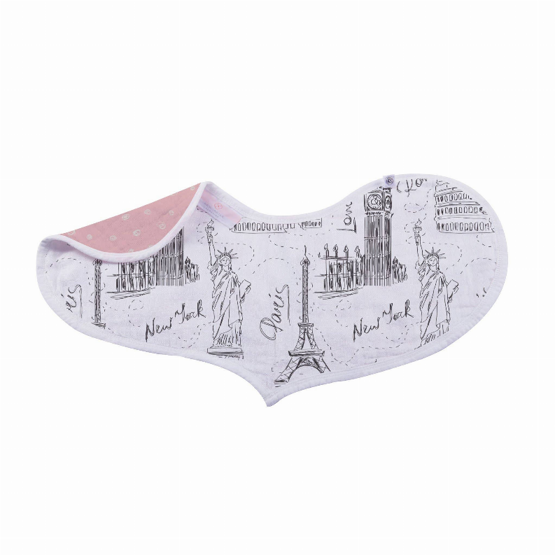 London, Paris, New York Heart Bibs