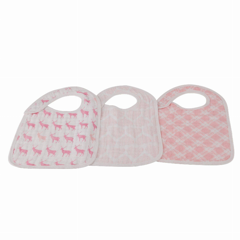 Pop of Pink Snap Bibs