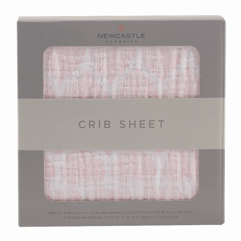 Matchstick Hearts Crib Sheet