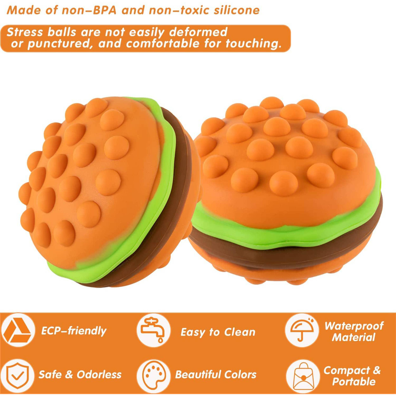 Pop Stress Ball Squishy Toy Hamburger