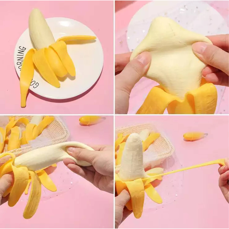 Toy banana squeeze stress relief squishy fruits slow rising