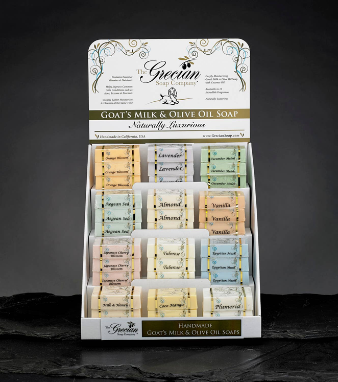 Goats Milk & Olive Oil Bar Soap Display