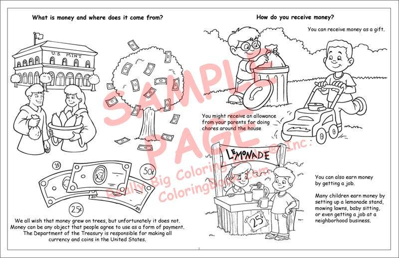Kid's Book of Finance LapTop Coloring Book