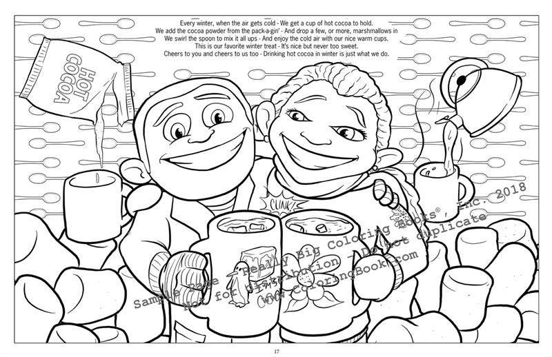 Snow Fall LapTop Coloring Book