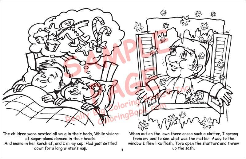 Night Before Christmas LapTop Color Book